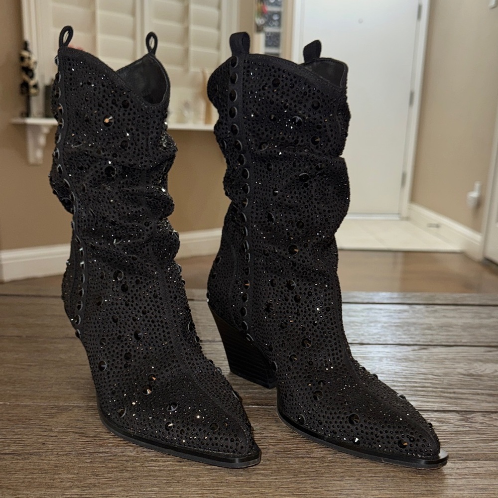 Jessica Simpson Zellya Western Boots Black